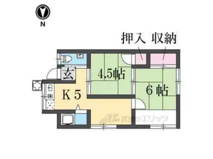 平和荘メゾンYOU(2K/2階)の間取り写真