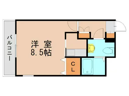 プリメール箱崎II(1K/2階)の間取り写真