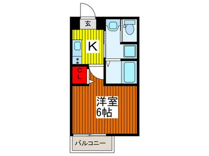 フィオーレ西川口(1K/4階)の間取り写真