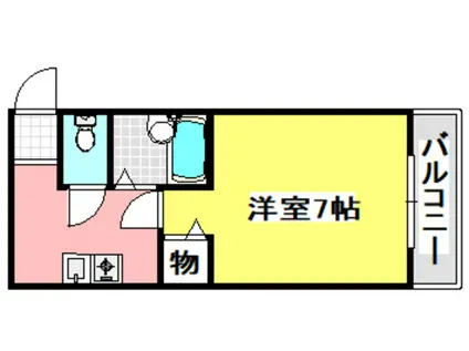 サンメゾン吹田I(1K/4階)の間取り写真