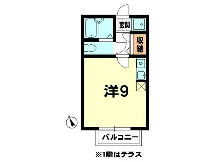 東洋ハイツ(1K/1階)の間取り写真