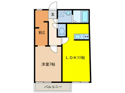 SHA MAISON HYGGE I(1LDK/1階)の間取り写真