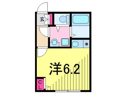 アドバンスIII(ワンルーム/1階)の間取り写真