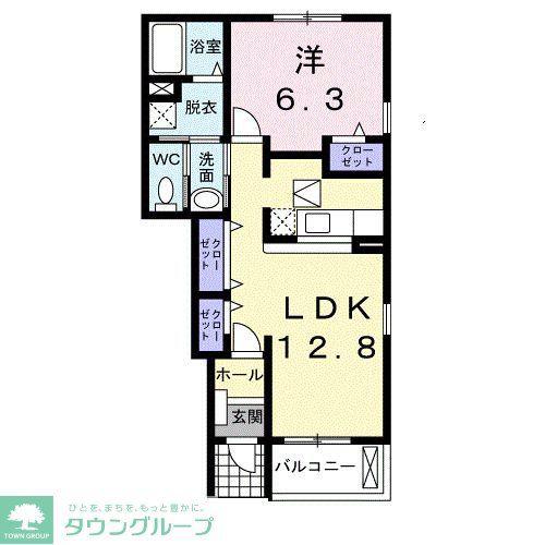 ル・パレスA(1LDK/1階)の間取り写真