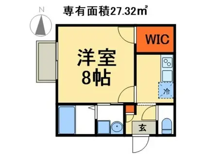 キャメル南流山4(1K/1階)の間取り写真