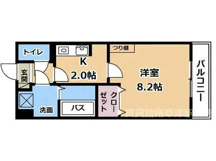 GROOVE南草津II(1K/2階)の間取り写真