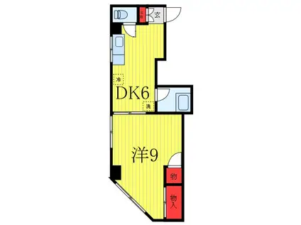 ノルトリブレッセ(1DK/5階)の間取り写真