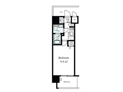 エスリード阿波座シティーウエストII(1K/7階)の間取り写真