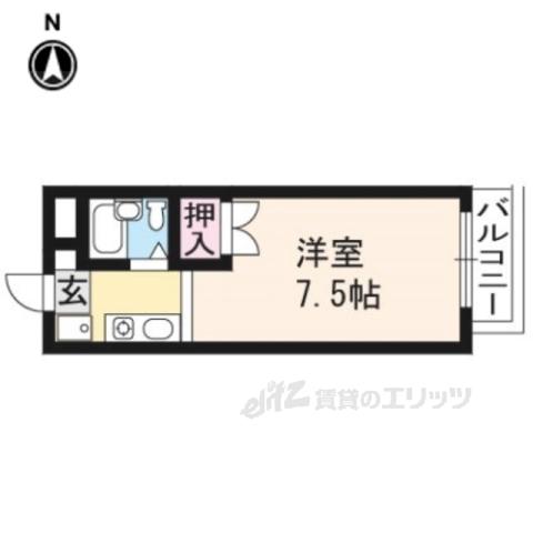 メゾンHIEI(ワンルーム/1階)の間取り写真