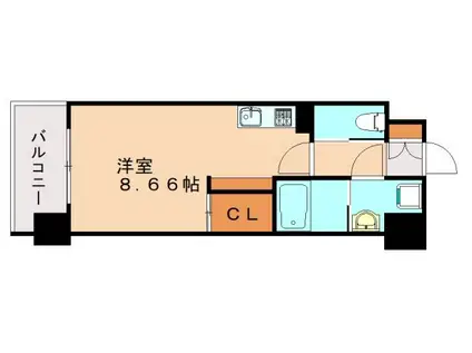 LEGEND113(ワンルーム/7階)の間取り写真