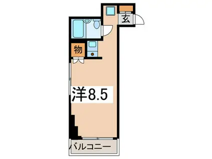 藤TERRACE(ワンルーム/4階)の間取り写真