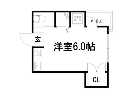 サンズ丸太町(ワンルーム/1階)の間取り写真