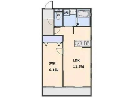 グランデ スぺランザ(1LDK/2階)の間取り写真