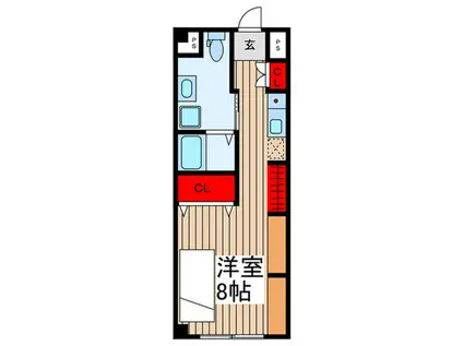 アン東大宮(ワンルーム/1階)の間取り写真