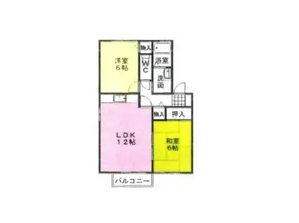コンフォート間宮(2LDK/2階)の間取り写真