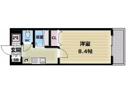 MPLAZA布施駅前(1K/2階)の間取り写真