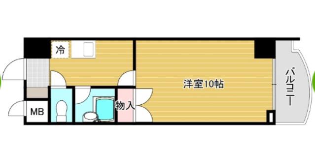 サンビレッジ段原(1K/2階)の間取り写真