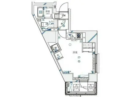 ル・リオン西新宿(ワンルーム/11階)の間取り写真