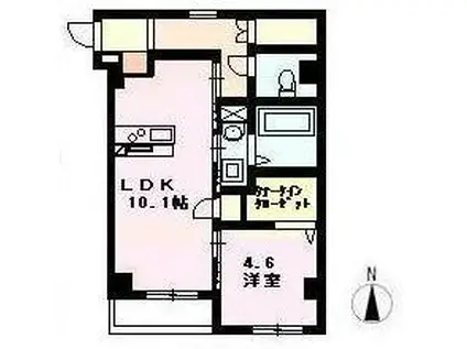 サンフォレスタ西古松(1LDK/3階)の間取り写真