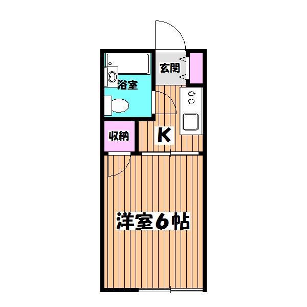光ファミーユ(1K/1階)の間取り写真