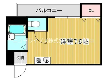 エム アンド エム タチバナ(ワンルーム/3階)の間取り写真