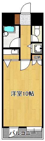 ケイズプレイス光貞台(ワンルーム/2階)の間取り写真