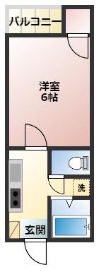 ADVANCE(1K/2階)の間取り写真