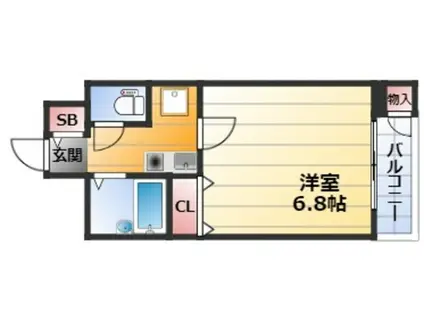 モンテ新大阪(1K/5階)の間取り写真