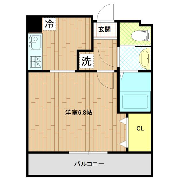 HF仙台レジデンスイースト(1K/5階)の間取り写真