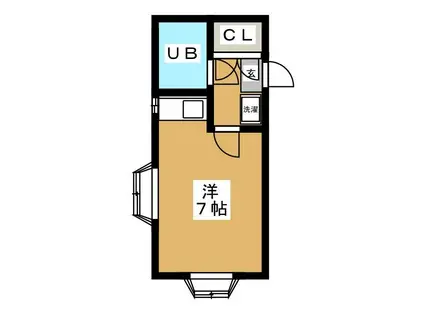 フラット三宿(ワンルーム/2階)の間取り写真