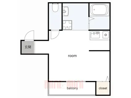レオーネIII(ワンルーム/2階)の間取り写真