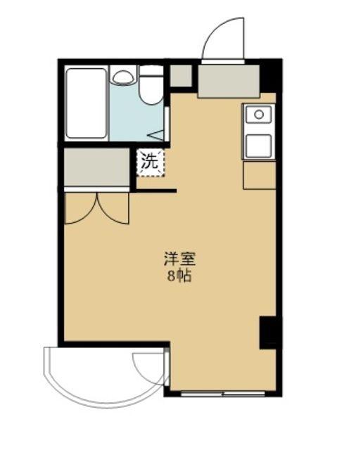 北町マンションK-0(1K/3階)の間取り写真