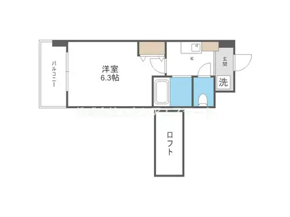 FRIEND SHIP Ⅱ(1K/4階)の間取り写真