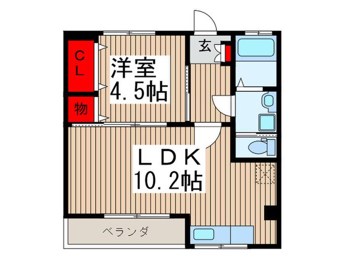 庄ヱ門マンション(1LDK/3階)の間取り写真