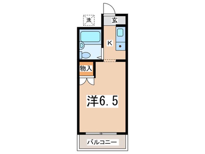 クアトロ日吉(1K/2階)の間取り写真