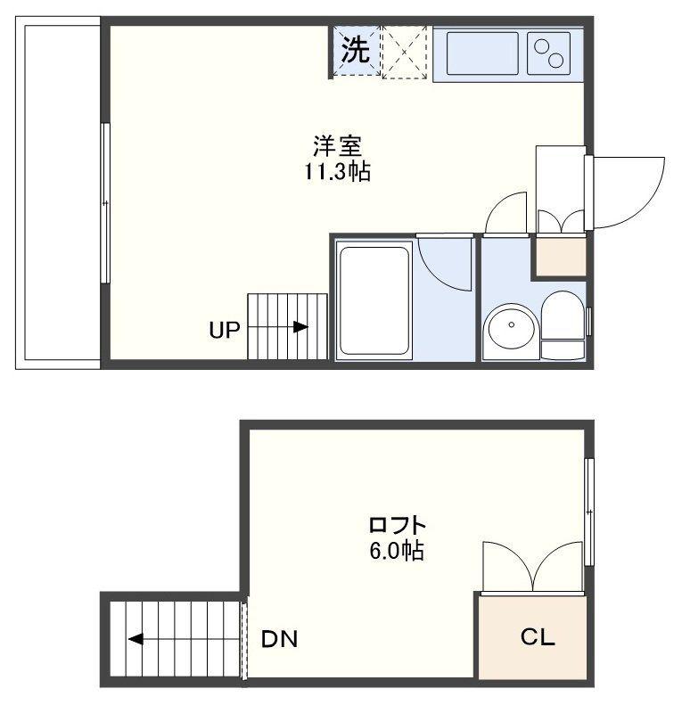 オルフェア緑町(ワンルーム/1階)の間取り写真