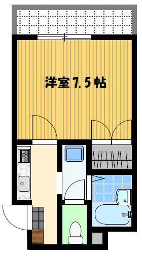 マンションハウスADDIII(1K/10階)の間取り写真