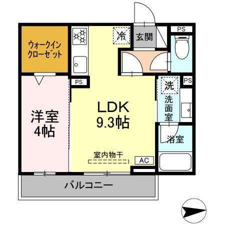 LEONE RESIDENCE(1LDK/2階)の間取り写真