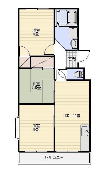 ロワイヤルマンション(3LDK/2階)の間取り写真