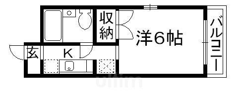 デイジーコート(1K/5階)の間取り写真