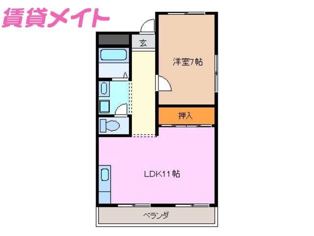 コーポ・アゴソ(1LDK/1階)の間取り写真