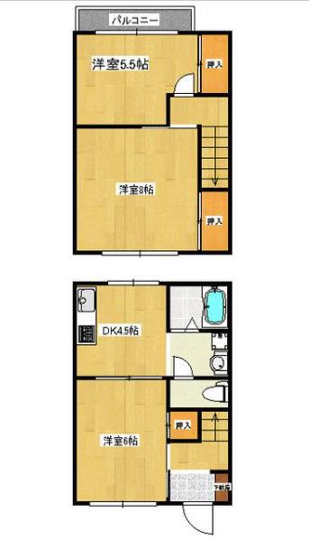 クレール円座(3DK/1階)の間取り写真