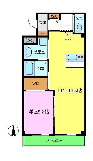コンフォールヴィラ3(1LDK/2階)の間取り写真