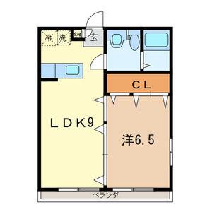 オリーブステージA棟(1LDK/1階)の間取り写真