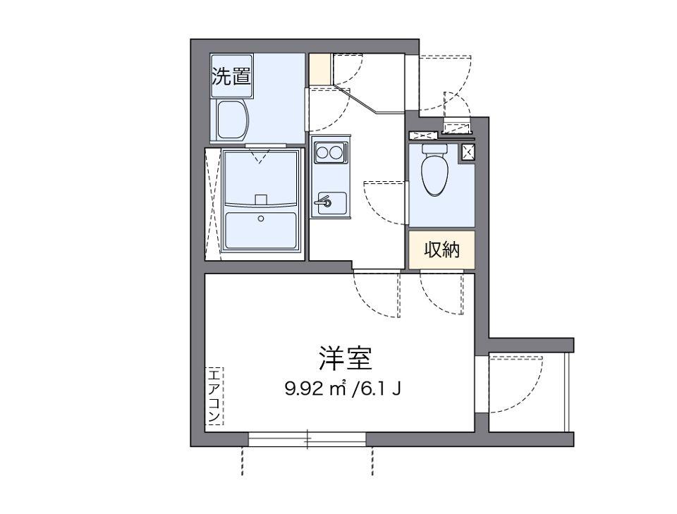 クレイノDREAM STAGE(1K/3階)の間取り写真
