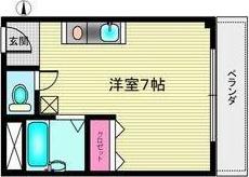 梅本マンション(ワンルーム/2階)の間取り写真