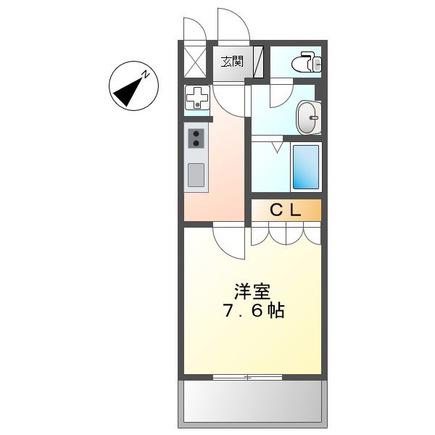 LIEN-リアン-(1K/1階)の間取り写真
