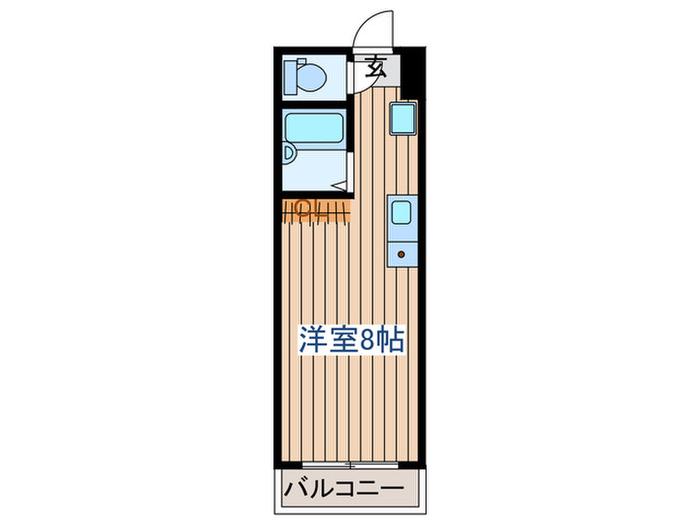 アイショウプラザ旭ヶ丘I(ワンルーム/2階)の間取り写真