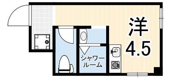 深江本町マンション(ワンルーム/2階)の間取り写真