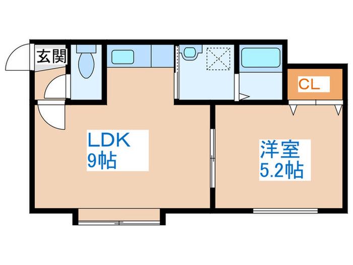 リバーエミール(1LDK/1階)の間取り写真